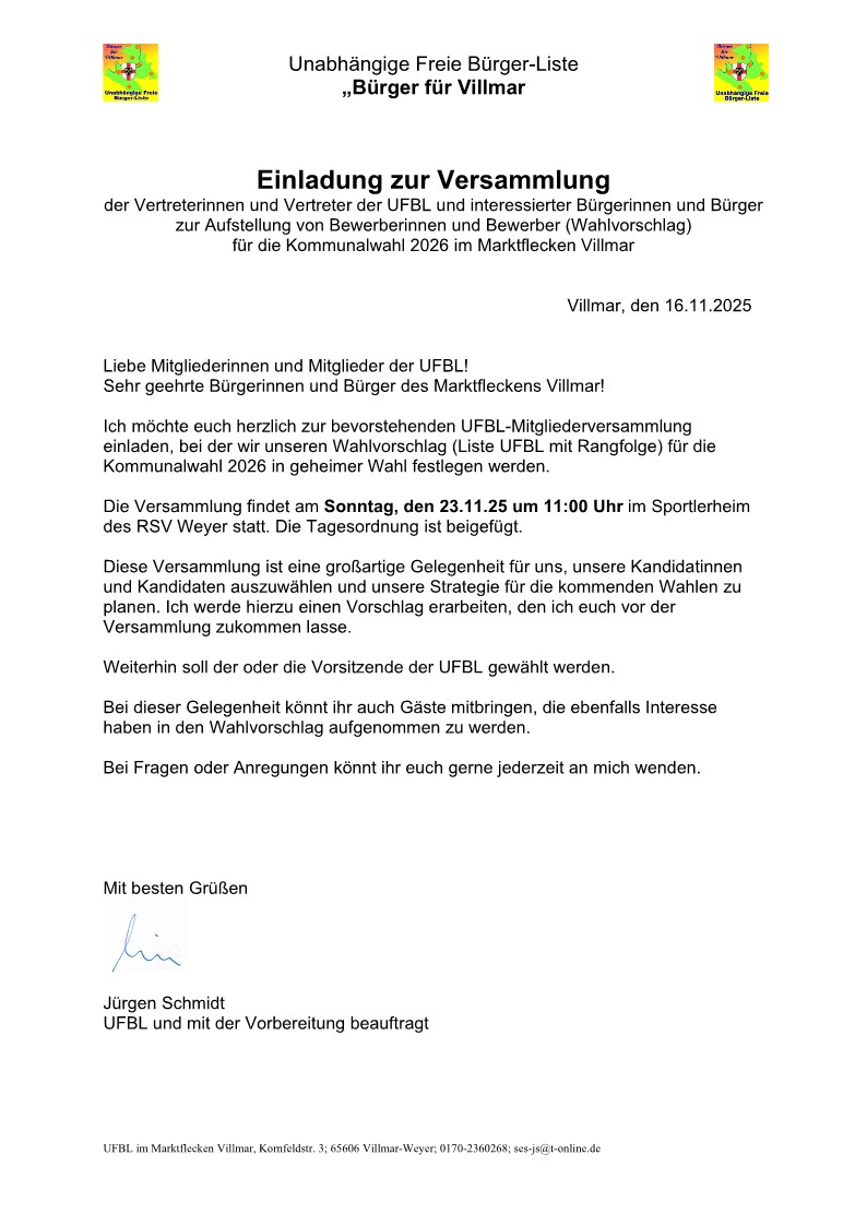 Mitgliederversammlung