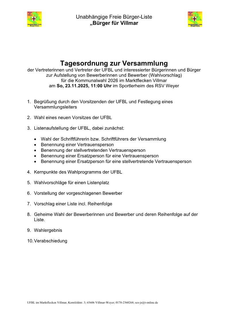 Mitgliederversammlung